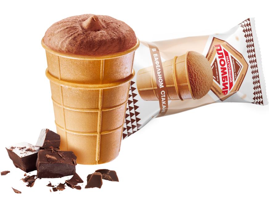 Вафельный стаканчик шоколадное