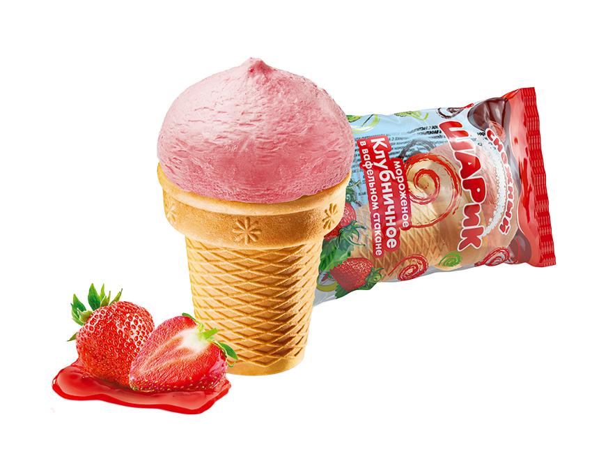 Снежный шарик клубничный