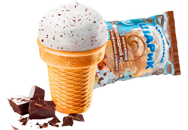 Снежный шарик с шоколадной крошкой