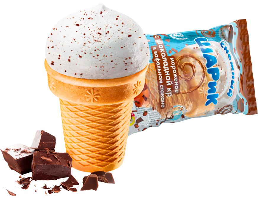 Снежный шарик с шоколадной крошкой