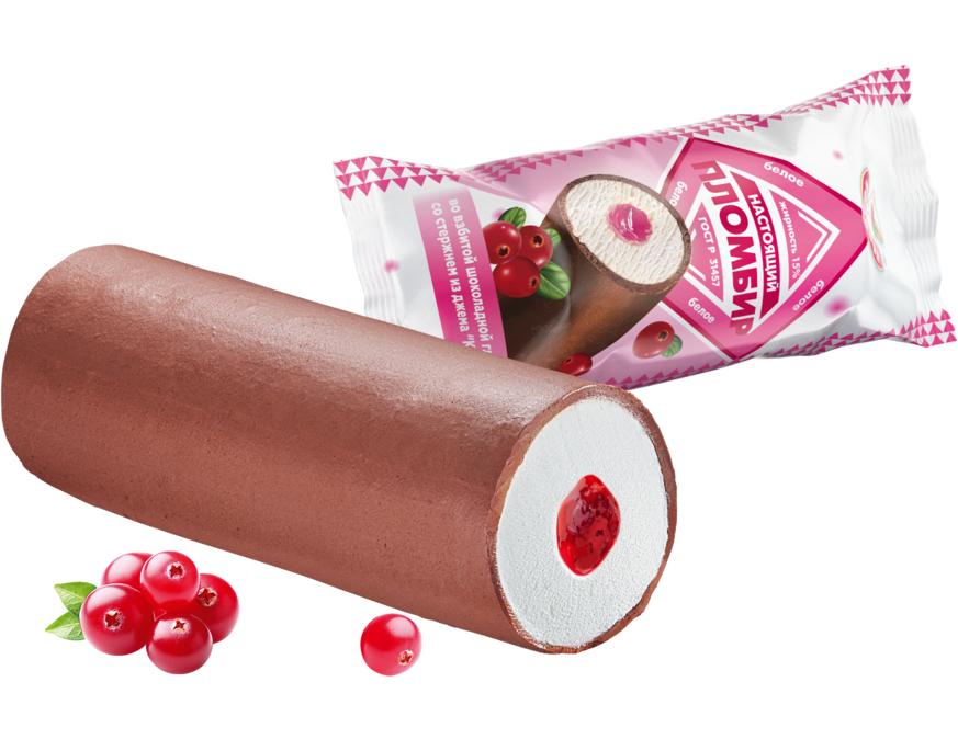 Трубочка пломбир клюква