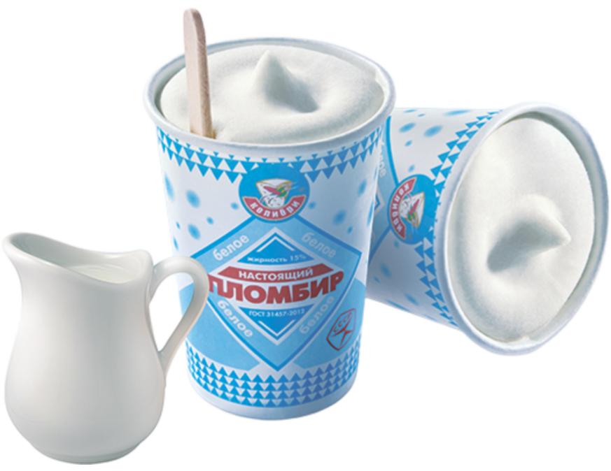 Пломбир в бумажном стаканчике