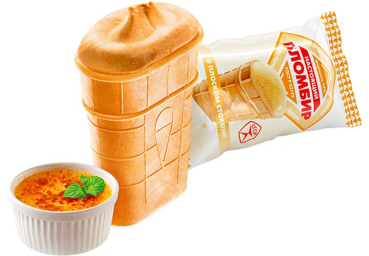 Плоский стаканчик крем-брюле