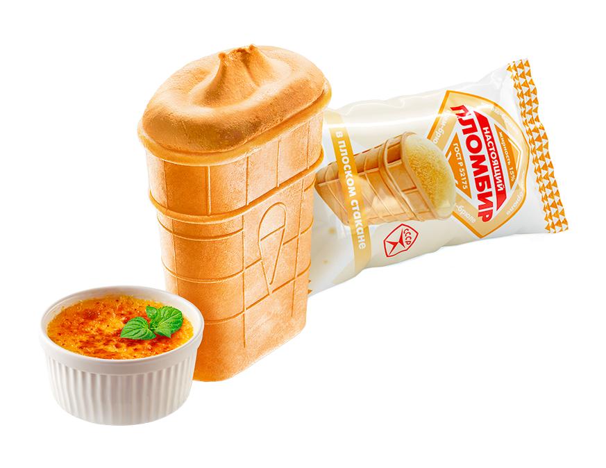 Плоский стаканчик крем-брюле