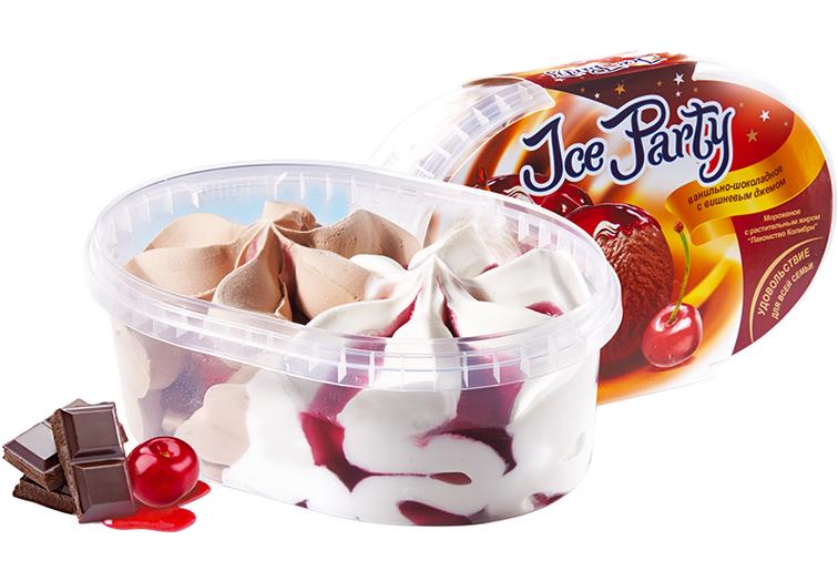 ICE PARTY ванильно-шоколадное с вишневым джемом