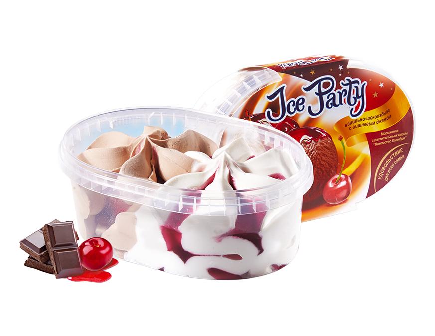 ICE PARTY ванильно-шоколадное с вишневым джемом