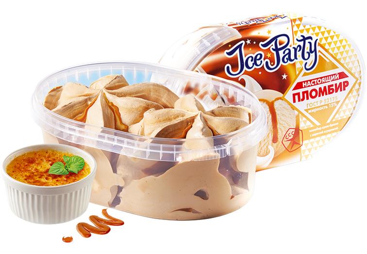 ICE PARTY пломбир крем-брюле с вареной сгущенкой