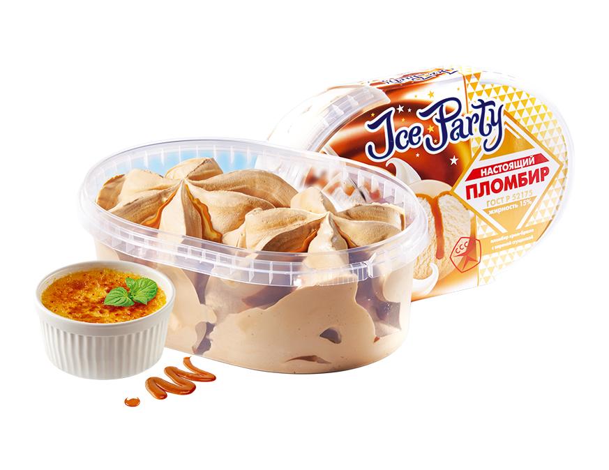 ICE PARTY пломбир крем-брюле с вареной сгущенкой