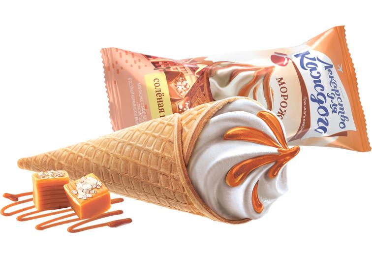 Рожок соленая карамель