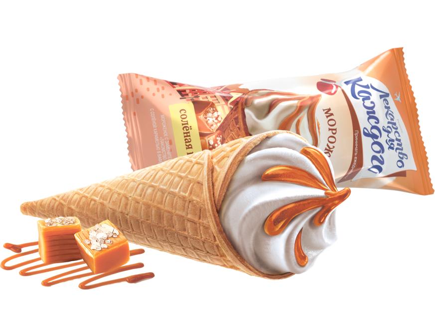 Рожок соленая карамель