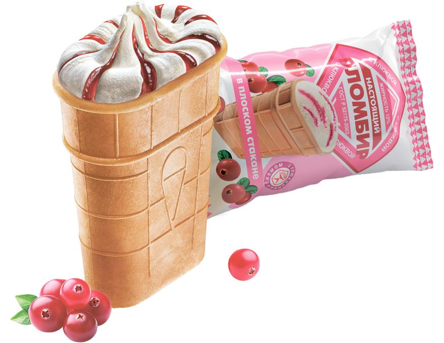 Плоский стаканчик клюква