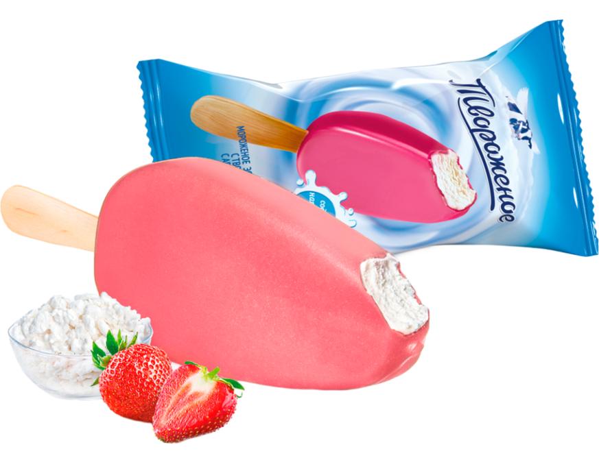 Эскимо в клубничной глазури