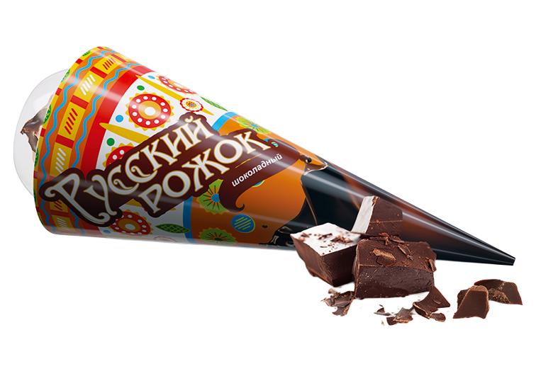 Русский рожок шоколадное