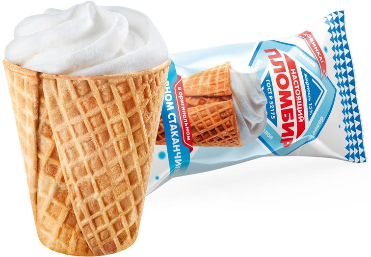 Сахарный стаканчик пломбир