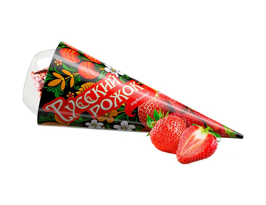 Русский рожок клубничный