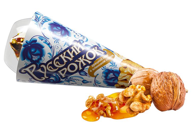 Русский рожок грецкий орех в кленовом сиропе