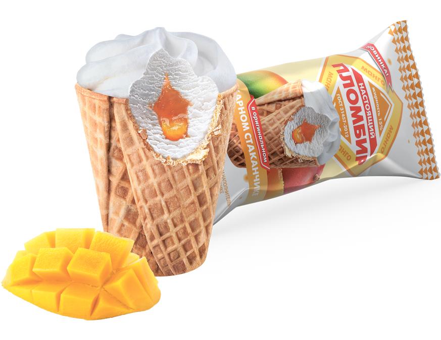 Сахарный стаканчик с начинкой манго