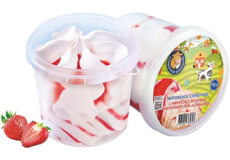 Ведерко сливочное домашнее клубника