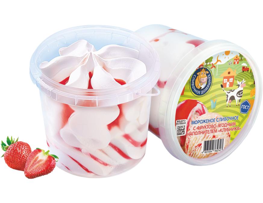 Ведерко сливочное домашнее клубника
